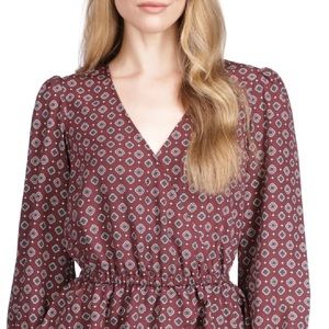 NWT MICHAEL KORS Womens Maroon Long Sleeve dress.  Size M